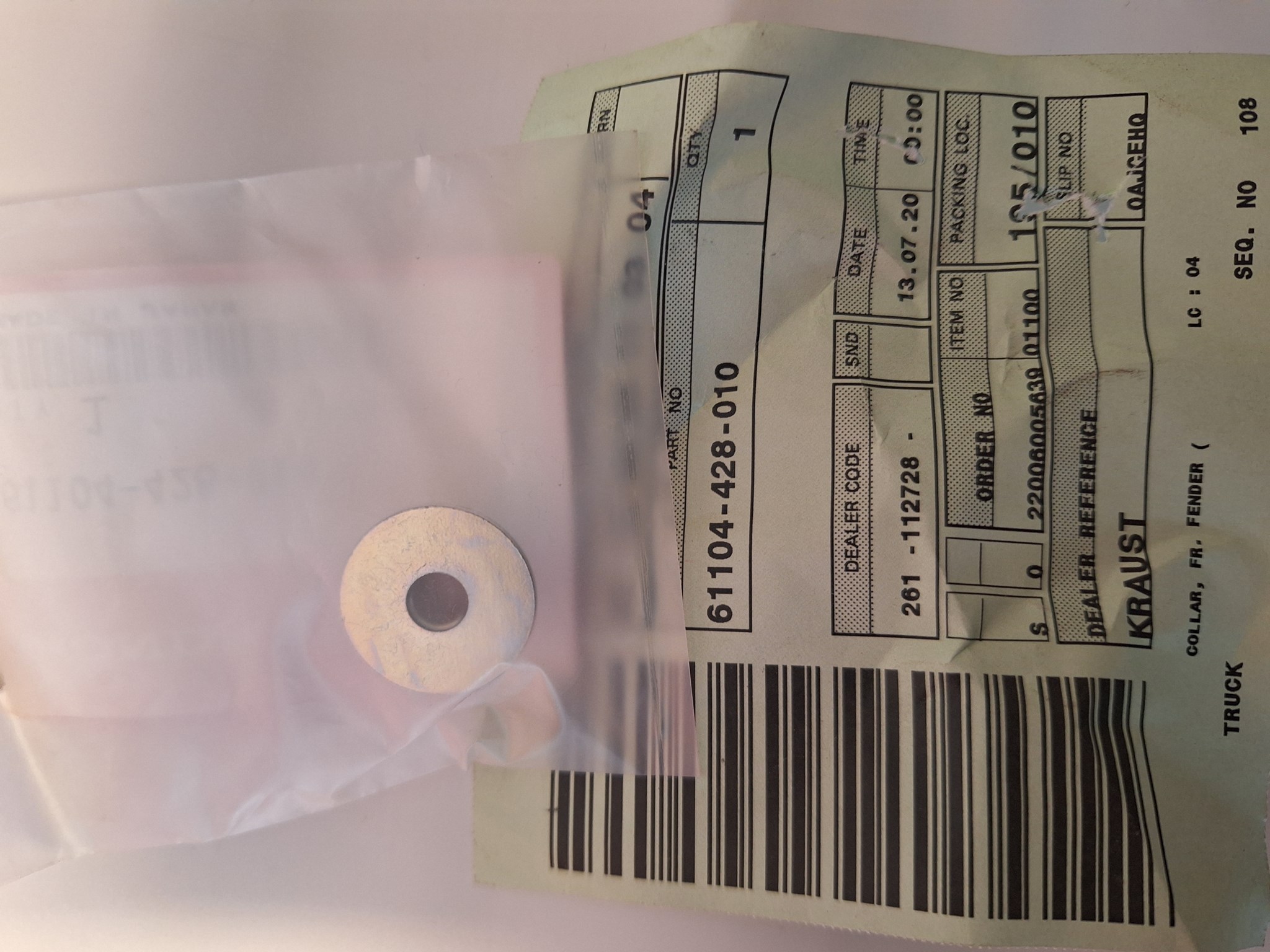 Bild von COLLAR,FR FENDER  61104-428-010  XL 250 S / SZ
